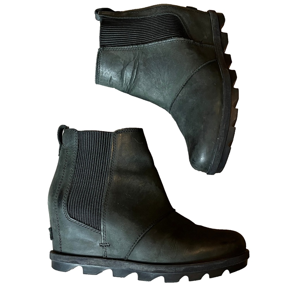 Sorel Joan of Arctic Wedge II Chelsea Boot Dark Green Womens‎ 8 UK 6 EU 39